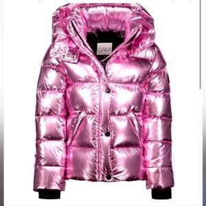 Sam Pink Metallic Puffer